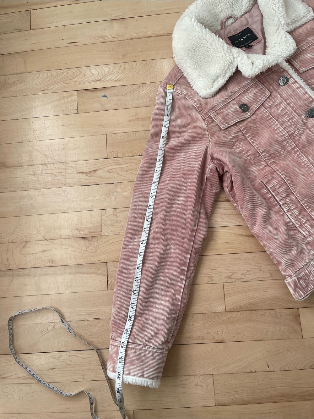 Lucky Brand Pink Sherpa-Lined Corduroy Jacket - Picture 5 of 7